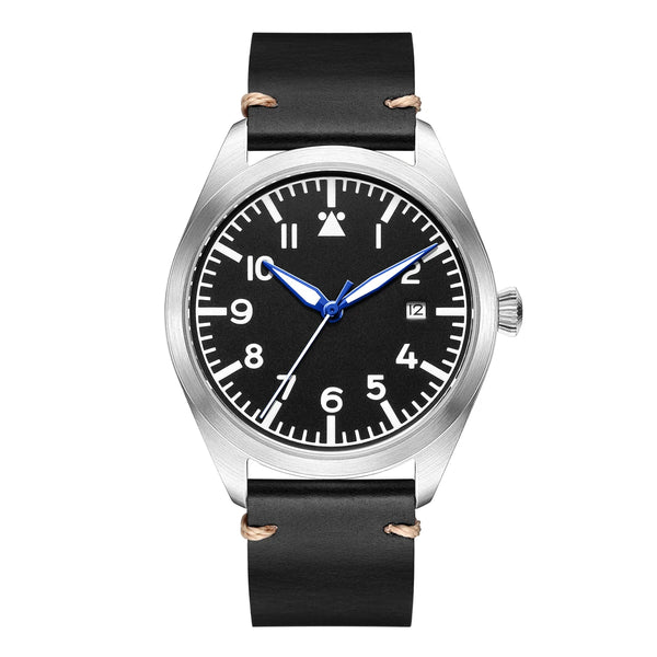 Falcon Pilot Watch | Automatic, 40mm Stainless Steel, Luminous Hands