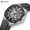 Caden Skeleton Watch | Automatic, Self-Winding, Silicone Strap