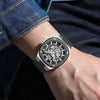 Caden Skeleton Watch | Automatic, Self-Winding, Silicone Strap
