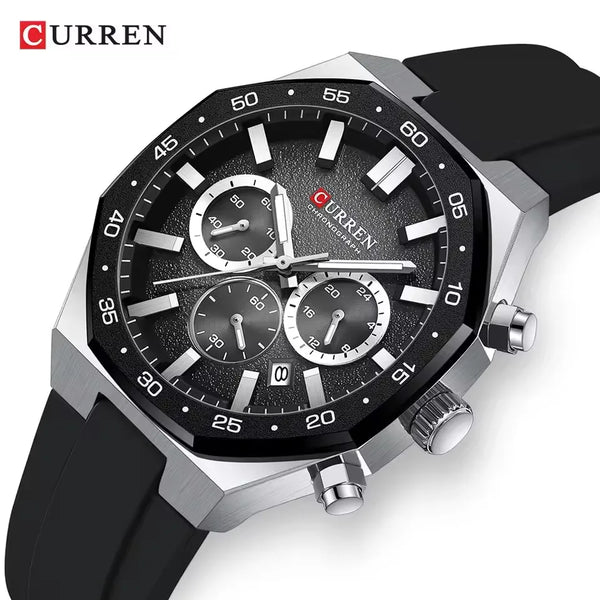 Cura Chronograph Watch | Waterproof Silicone, Lightweight Quartz