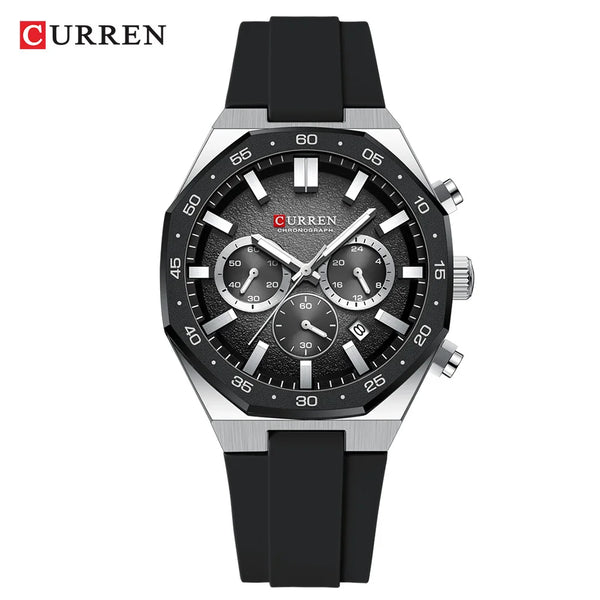 Cura Chronograph Watch | Waterproof Silicone, Lightweight Quartz