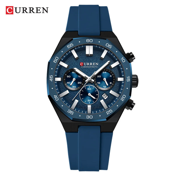 Cura Chronograph Watch | Waterproof Silicone, Lightweight Quartz
