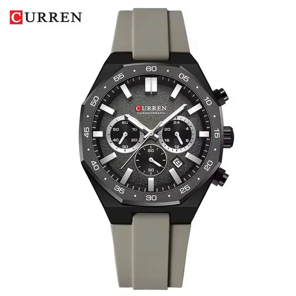 Cura Chronograph Watch | Waterproof Silicone, Lightweight Quartz