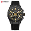 Cura Men's Watch | Multifunctional, Waterproof Silicone Strap