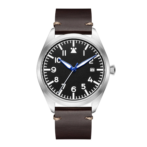 Falcon Pilot Watch | Automatic, 40mm Stainless Steel, Luminous Hands